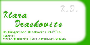 klara draskovits business card